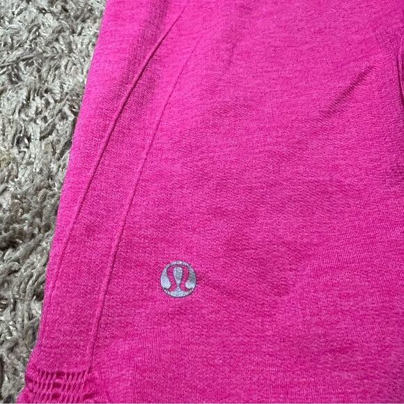 Lululemon In The Flow Crop II Heathered Jewelled Magenta Seamless Leggings Sz 4 - Picture 5 of 9